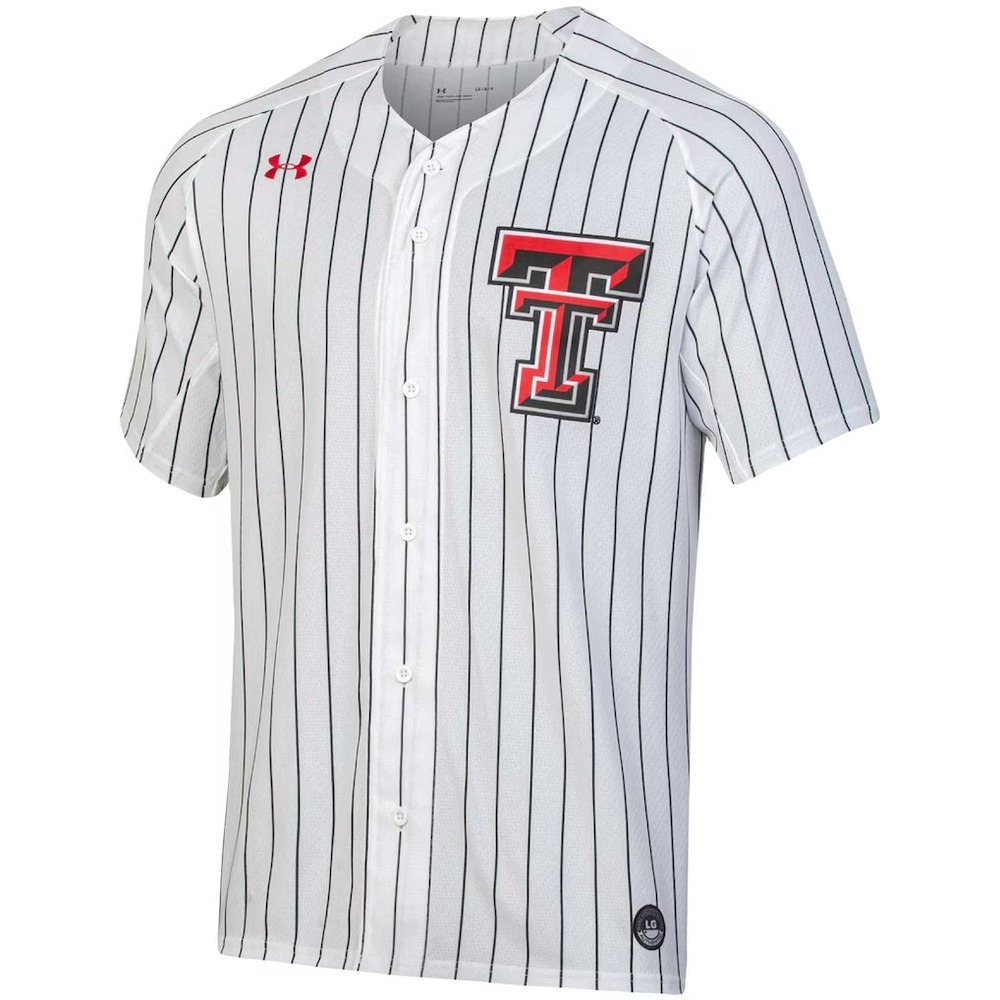 Texas Tech Red Raiders Under Armour Button-Up Softball Jersey Size Medium - Picture 2 of 7